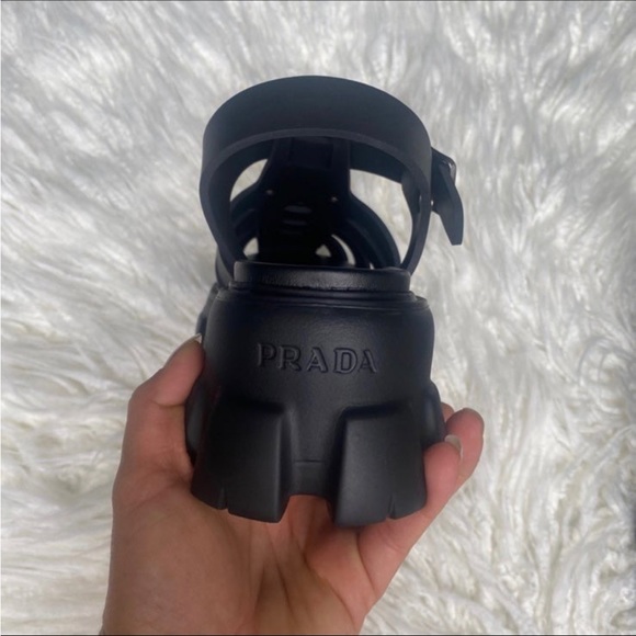 Prada Black Strappy Sandals - Picture 7 of 10